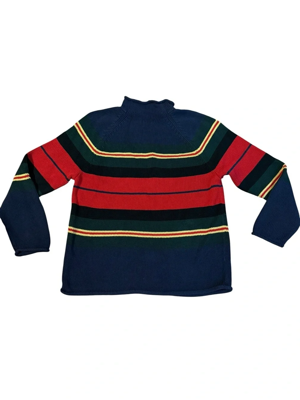 J. Crew 1988 Rollneck™ sweater in cotton rugby stripe Size Large